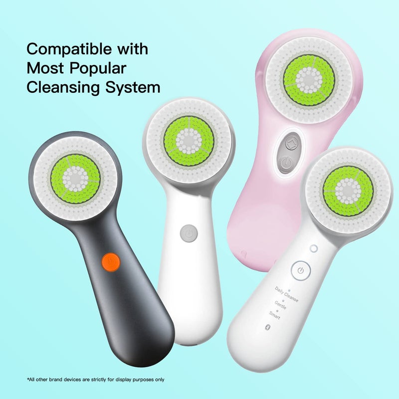 Brushmo Brush Head Replacements Compatible with Clarisonic Mia 1, Mia 2, Mia Fit, Alpha Fit, Smart Profile Uplift and Alpha Fit, Acne Cleansing Facial 4 Pack (Acne Cleansing) - Image 2